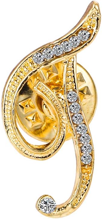 Initial Letter Brooch Pin Small Lapel Pin Tie Tack Name Personalized Gifts for Women Men Gold A-Z
