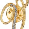 Initial Letter Brooch Pin Small Lapel Pin Tie Tack Name Personalized Gifts for Women Men Gold A-Z