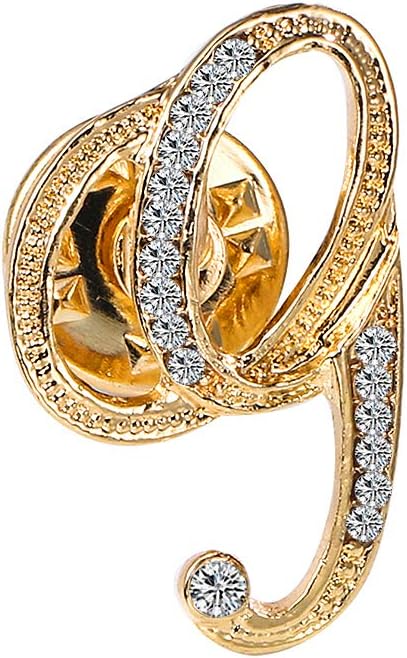 Initial Letter Brooch Pin Small Lapel Pin Tie Tack Name Personalized Gifts for Women Men Gold A-Z