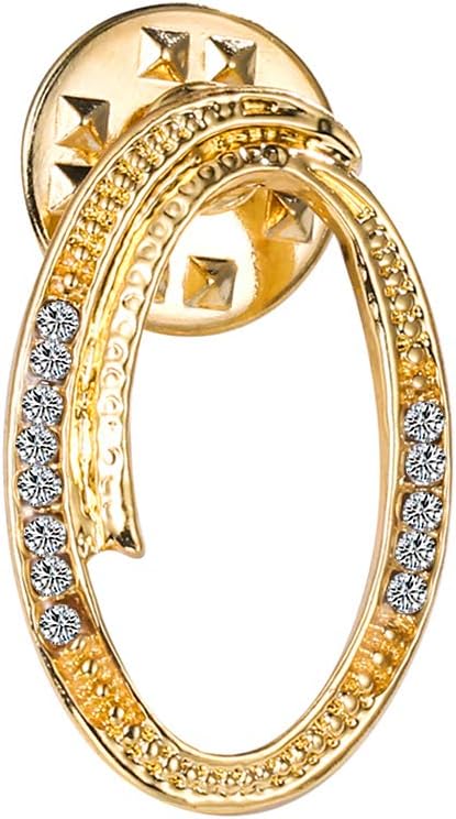 Initial Letter Brooch Pin Small Lapel Pin Tie Tack Name Personalized Gifts for Women Men Gold A-Z