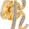 Initial Letter Brooch Pin Small Lapel Pin Tie Tack Name Personalized Gifts for Women Men Gold A-Z