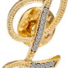 Initial Letter Brooch Pin Small Lapel Pin Tie Tack Name Personalized Gifts for Women Men Gold A-Z