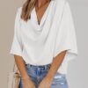 Womens Blouses and Tops Short Sleeve Chiffon Shirts and Tops