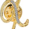 Initial Letter Brooch Pin Small Lapel Pin Tie Tack Name Personalized Gifts for Women Men Gold A-Z