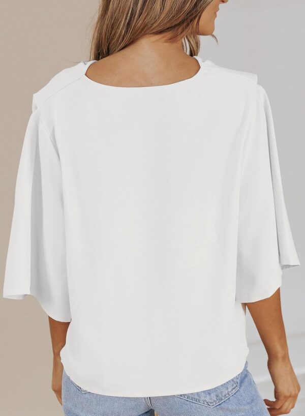 Womens Blouses and Tops Short Sleeve Chiffon Shirts and Tops