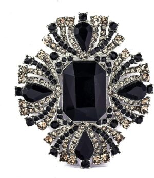 718CiaK1yFL._AC_SL1400.jpg Vintage Austrian Crystal Rhinestone Cross Flowers Shaped Brooch Pin Elegant Jewelry For Women Girls