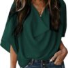 Womens Blouses and Tops Short Sleeve Chiffon Shirts and Tops