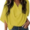 Womens Blouses and Tops Short Sleeve Chiffon Shirts and Tops