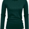 71Bpi8587PL._AC_SL1500.jpg Women's High Stretchy Long Sleeve Pullover Sweater Blouse Top