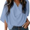 Womens Blouses and Tops Short Sleeve Chiffon Shirts and Tops