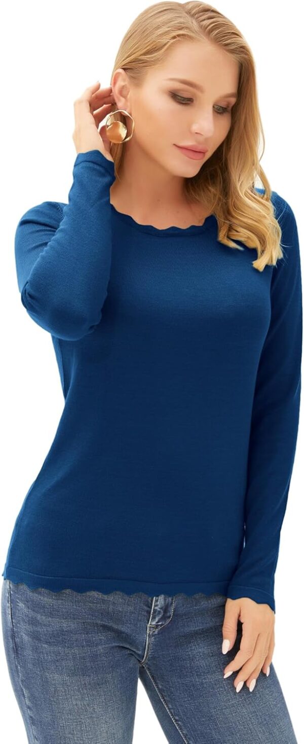 71PQZw2YmDL._AC_SL1500.jpg Women's High Stretchy Long Sleeve Pullover Sweater Blouse Top