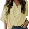 Womens Blouses and Tops Short Sleeve Chiffon Shirts and Tops