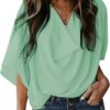 Womens Blouses and Tops Short Sleeve Chiffon Shirts and Tops
