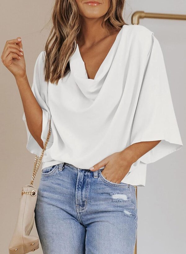 Womens Blouses and Tops Short Sleeve Chiffon Shirts and Tops