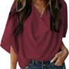 Womens Blouses and Tops Short Sleeve Chiffon Shirts and Tops