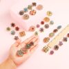 36 Pieces Brooches Jewelry for Women Mixed Color Rhinestone Flower Brooches Bulk Decorative Pins Costume Jewelry Pins Crystal Vintage Lapel Pins Wedding Bouquet Broaches Kit Crafts