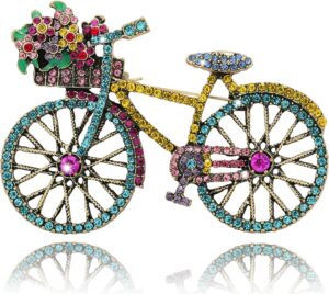 819XUvPb7uL._AC_SL1500.jpg Rhinestone Creative Bicycles Brooch Pin for Women Retro Elegant Handmade Blue Brooches Pins Classic Wedding Fashion Jewelry Accessories Gift