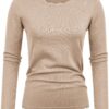 81uKSb7cFsL._AC_SL1500.jpg Women's High Stretchy Long Sleeve Pullover Sweater Blouse Top