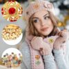 36 Pieces Brooches Jewelry for Women Mixed Color Rhinestone Flower Brooches Bulk Decorative Pins Costume Jewelry Pins Crystal Vintage Lapel Pins Wedding Bouquet Broaches Kit Crafts